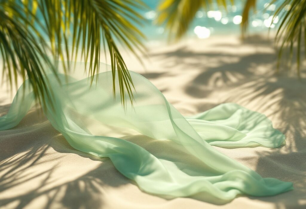 Sous les palmiers en soie : la robe vert d’eau, complice des escapades romantiques