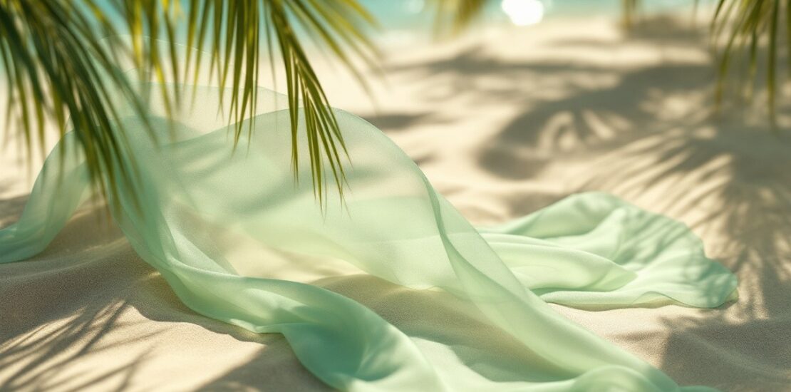 Sous les palmiers en soie : la robe vert d’eau, complice des escapades romantiques
