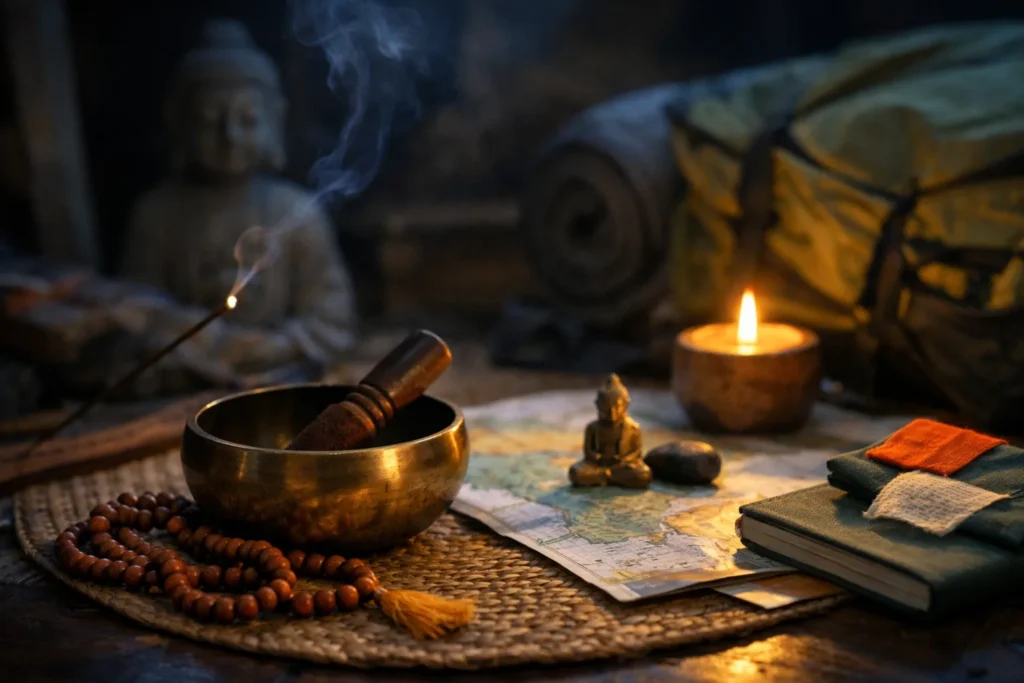 Expériences de camping et spiritualité en Asie