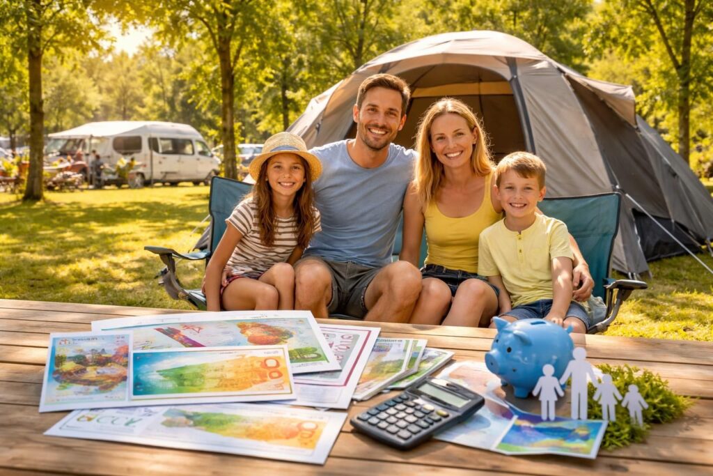 Financer vos vacances en camping avec des aides CAF et chèques vacances ANCV pour familles