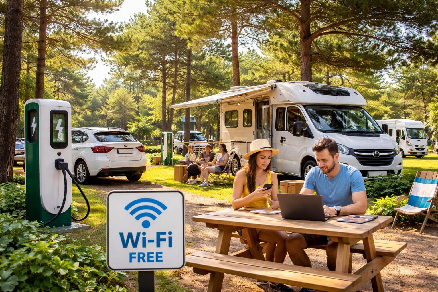 découvrez nos campings connectés offrant wifi haute vitesse, bornes de recharge pour véhicules électriques et applications de réservation pratiques pour un séjour moderne et serein.