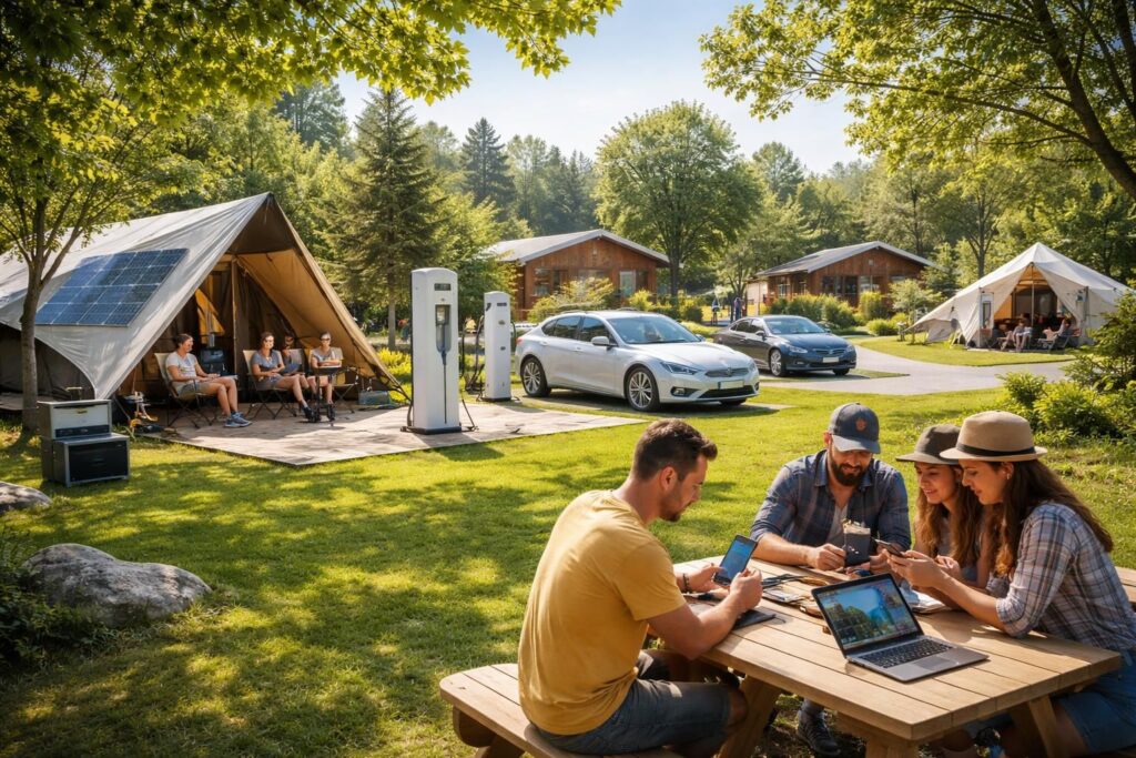 Les campings connectés avec WiFi haute vitesse, bornes de recharge et applications de réservation