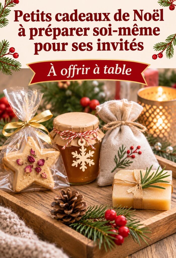 Petits cadeaux de Noël à préparer soi-même pour ses invités